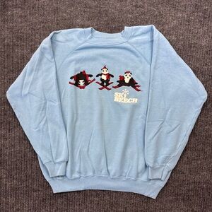 Vintage 80s Ski Beech Panda Bear Raglan Sweatshirt